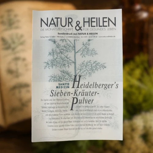 Buch Natur und Heilen auf einem natürlichen Hintergrund